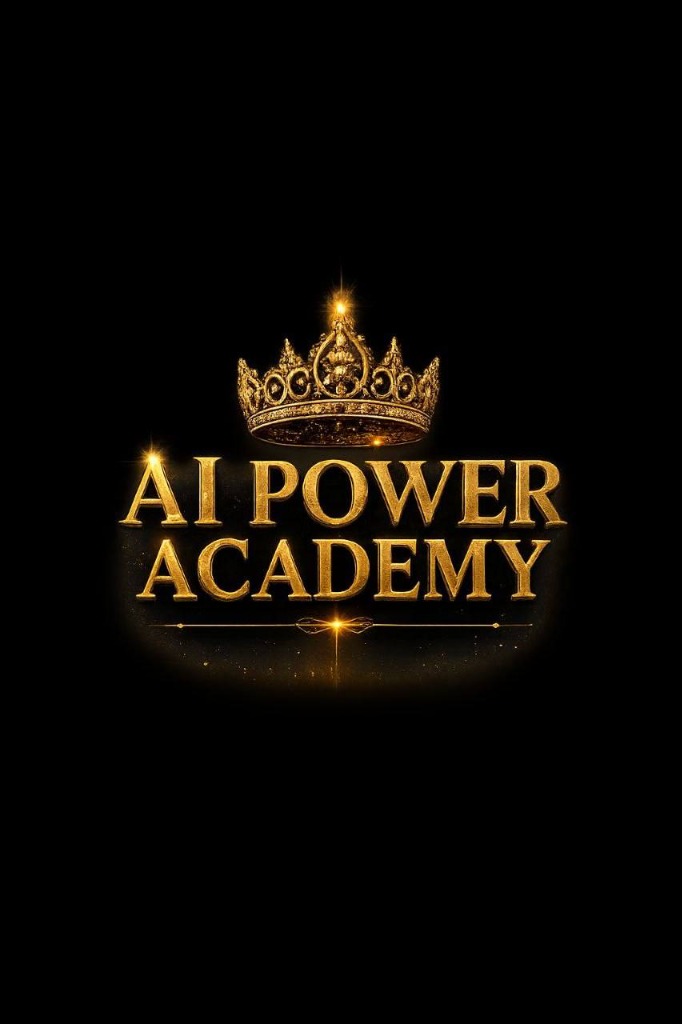 AI Power Academy Crown Emblem Logo
