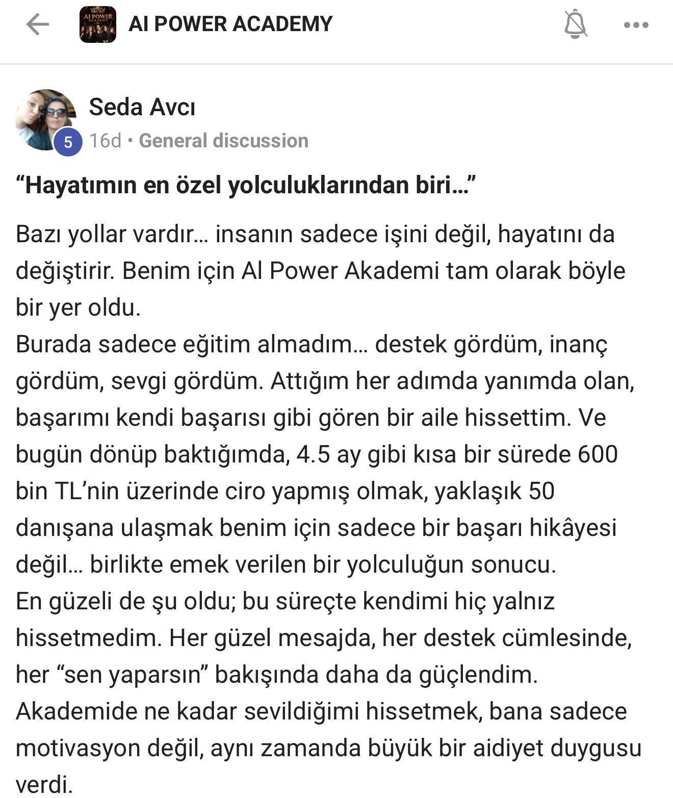 Öğrenci geri dönüşü 1