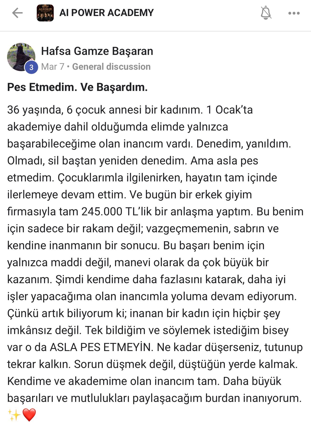 Öğrenci geri dönüşü 3