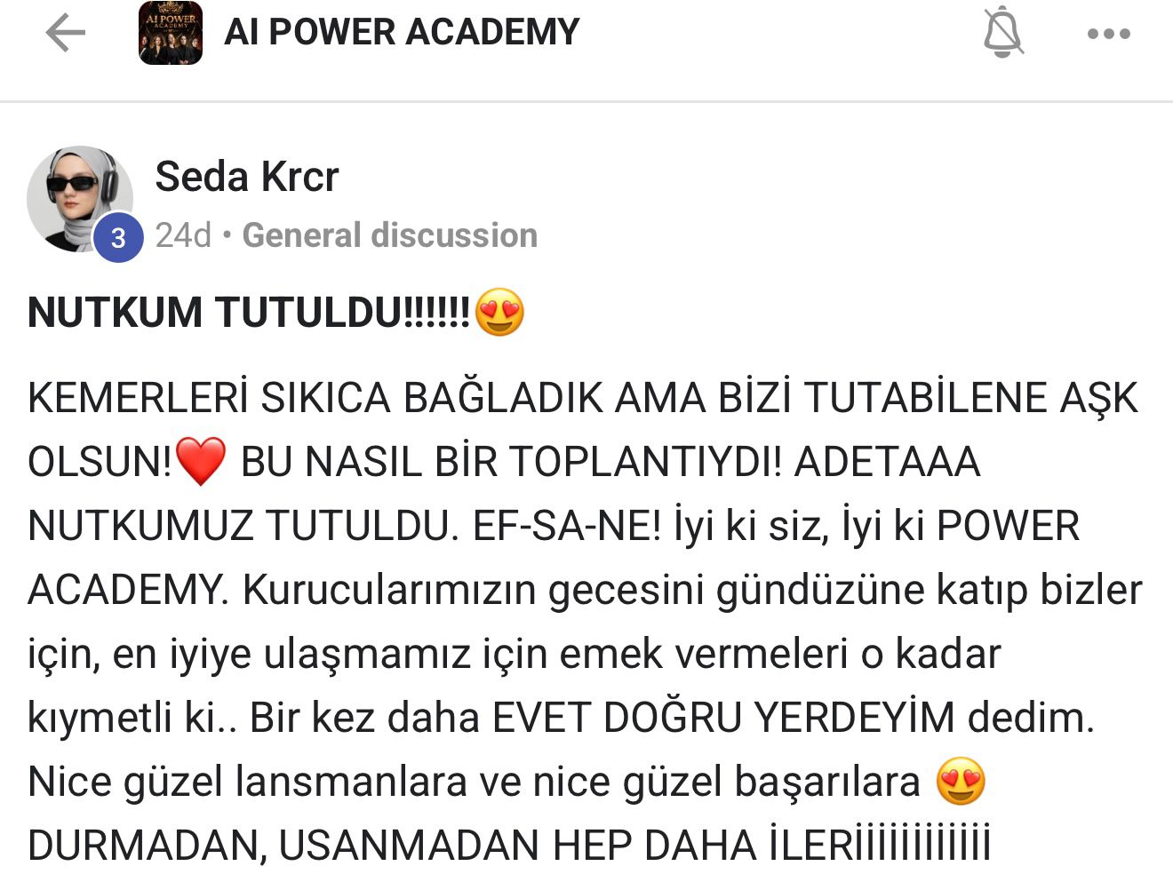 Öğrenci geri dönüşü 6