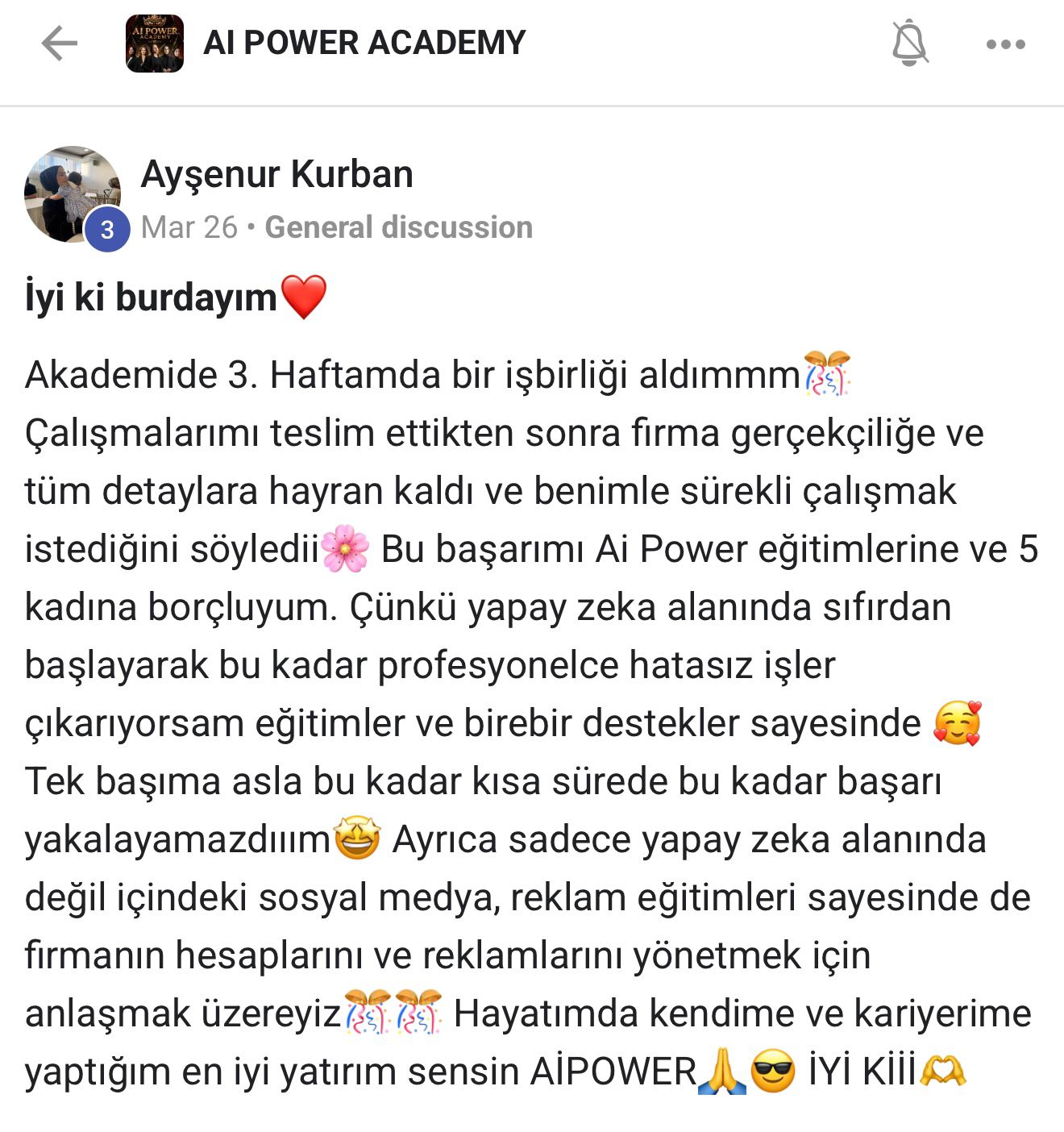 Öğrenci geri dönüşü 8