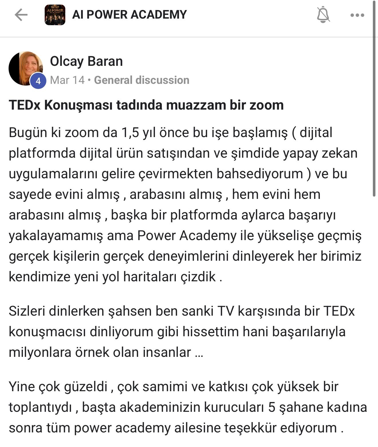 Öğrenci geri dönüşü 12